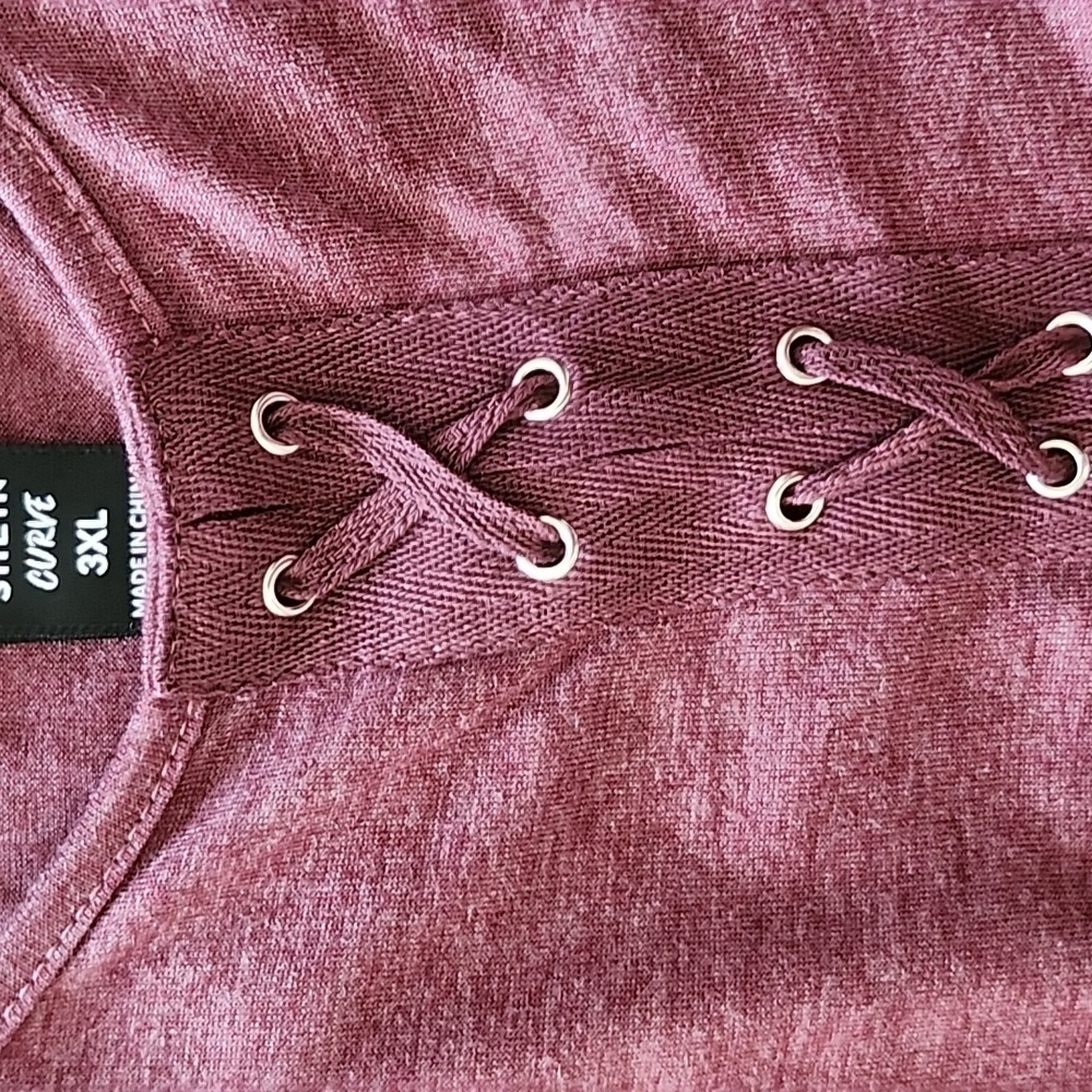 Mauve cold shoulder shirt - Picture 5 of 8